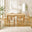 Leif Oak Veneer Wood Rectangular Extending Table & 6 Caia Wishbone Dining Chairs