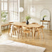 Leif Oak Veneer Wooden Rectangular Extending Table & 6 Masa Oak Dining Chairs