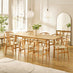 Leif Oak Veneer Wood Rectangular Extending Table & 8 Caia Wishbone Dining Chairs