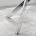 Leonardo Rectangular Glass and Silver Metal 4 Seater Dining Table