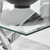Leonardo Rectangular Glass and Silver Metal 6 Seater Dining Table