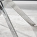 Leonardo Rectangular Glass and Silver Metal 6 Seater Dining Table