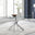 Leonardo Rectangular Glass and Silver Metal 6 Seater Dining Table