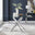Leonardo Rectangular Glass and Silver Metal 6 Seater Dining Table