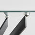 Leonardo Rectangular Glass and Black Metal 4 Seater Dining Table