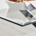 Leonardo Rectangular Glass and Black Metal 6 Seater Dining Table