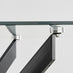 Leonardo Rectangular Glass and Black Metal 6 Seater Dining Table