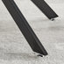 Leonardo Rectangular Glass and Black Metal 6 Seater Dining Table