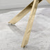 Leonardo Rectangular Glass and Gold Metal 4 Seater Dining Table