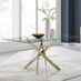 Leonardo Rectangular Glass and Gold Metal 6 Seater Dining Table