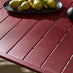 Leros Berry Red Metal 6 Seat Garden Dining Set