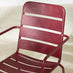 Leros Berry Red Metal 6 Seat Garden Dining Set