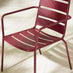Leros Berry Red Metal 6 Seat Garden Dining Set