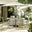 Leros Cream Metal 6 Seat Garden Dining Set