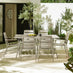 Leros Cream Metal 6 Seat Garden Dining Set