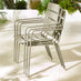 Leros Cream Metal 6 Seat Garden Dining Set