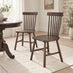 2x Lilibet Spindle Back Black Oak Effect Solid Wood Dining Chairs