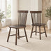 Padstow Dark Brown Round Extending Dining Table & 6 Dark Brown Lilibet Chairs