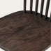 2x Lilibet Spindle Back Black Oak Effect Solid Wood Dining Chairs