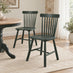 2x Lilibet Spindle Back Green Solid Wood Dining Chairs