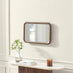 Line Walnut Wood Medium Rectangle 60x40cm Wall Mirror
