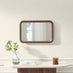 Line Walnut Wood Medium Rectangle 60x40cm Wall Mirror
