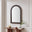 Liora Walnut Wood Full Length 120x80cm Arch Mirror