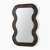 Liora Walnut Wood Medium 90x60cm Rectangle Wavy Wall Mirror