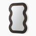 Liora Walnut Wood Medium 90x60cm Rectangle Wavy Wall Mirror