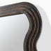Liora Walnut Wood Medium 90x60cm Rectangle Wavy Wall Mirror