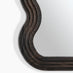 Liora Walnut Wood Medium 90x60cm Rectangle Wavy Wall Mirror