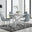 LIRA 100 Extending Dining Table and 4 Grey Corona Silver Leg Chairs