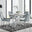 LIRA 100 Extending Dining Table and 4 Grey Pesaro Silver Leg Chairs