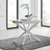 LIRA 100 Extending Dining Table and 4 Grey Pesaro Silver Leg Chairs