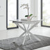 LIRA 100 Extending Dining Table and 4 Grey Pesaro Silver Leg Chairs