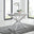 Lira Rectangular White High Gloss and Metal Extending 6 Seater Dining Table