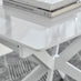 LIRA 100 Extending Dining Table and 4 Mustard Milan Chairs