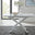 LIRA 100 Extending Dining Table and 4 Cappuccino Corona Silver Leg Chairs