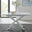 Lira Rectangular White High Gloss and Metal Extending 6 Seater Dining Table