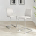 2x Lorenzo White Faux Leather Counter Stools