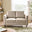 Logan Beige Fabric 2 Seater Sofa