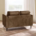 Logan Brown Faux Leather 2 Seater Sofa