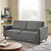 Logan Silver Grey Fabric 3 Seater Sofa