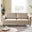 Logan Beige Fabric 3 Seater Sofa