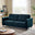 Logan Ocean Blue Fabric 3 Seater Sofa
