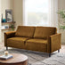 Logan Amber Orange Fabric 3 Seater Sofa