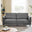 Logan Silver Grey Fabric 3 Seater Sofa