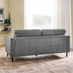 Logan Silver Grey Fabric 3 Seater Sofa