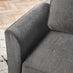 Logan Silver Grey Fabric 3 Seater Sofa