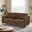 Logan Brown Faux Leather 3 Seater Sofa